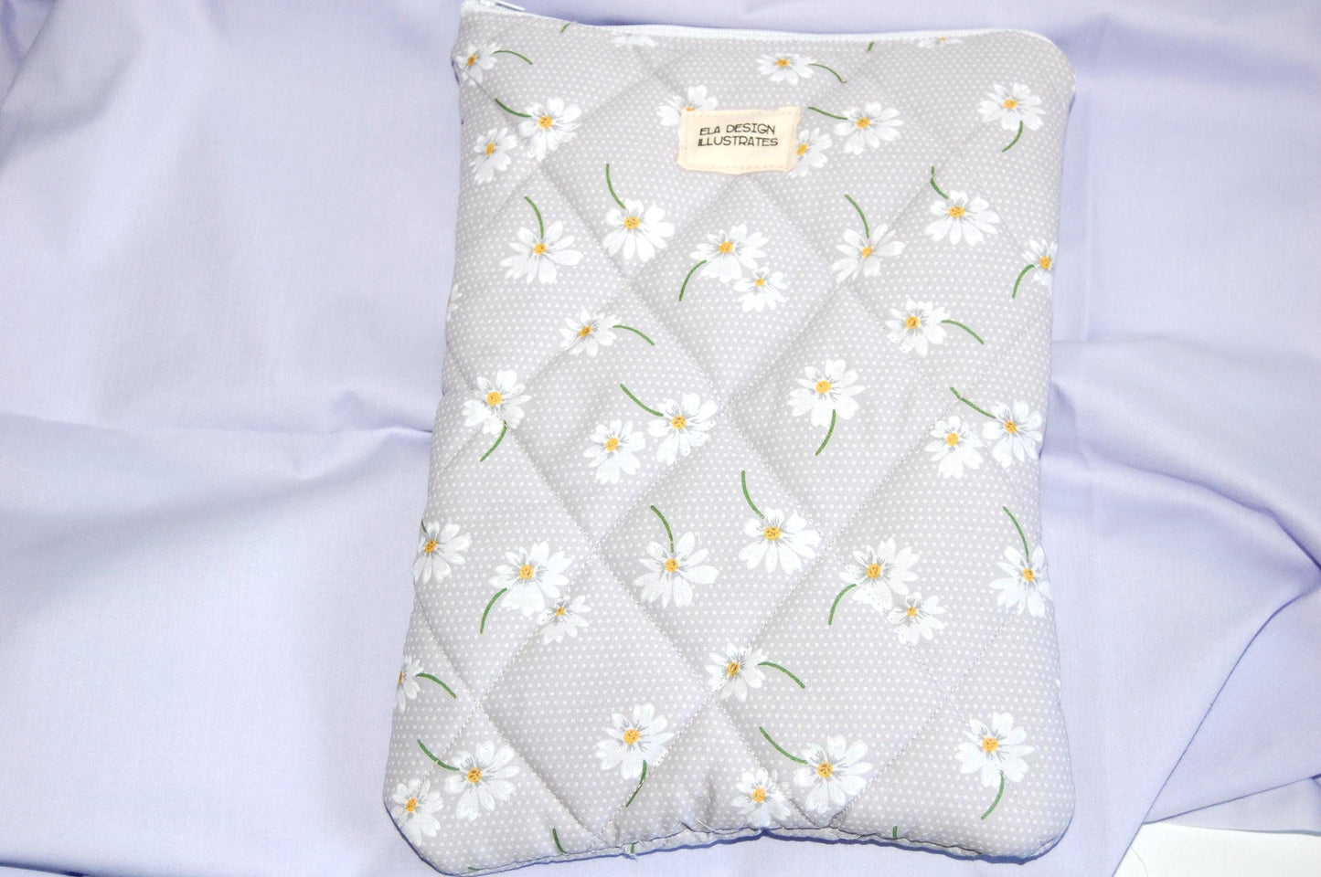 Large Lilac Daisy Book Sleeve for him or her Ideal Christmas Gift Holiday Gift Bookish Love