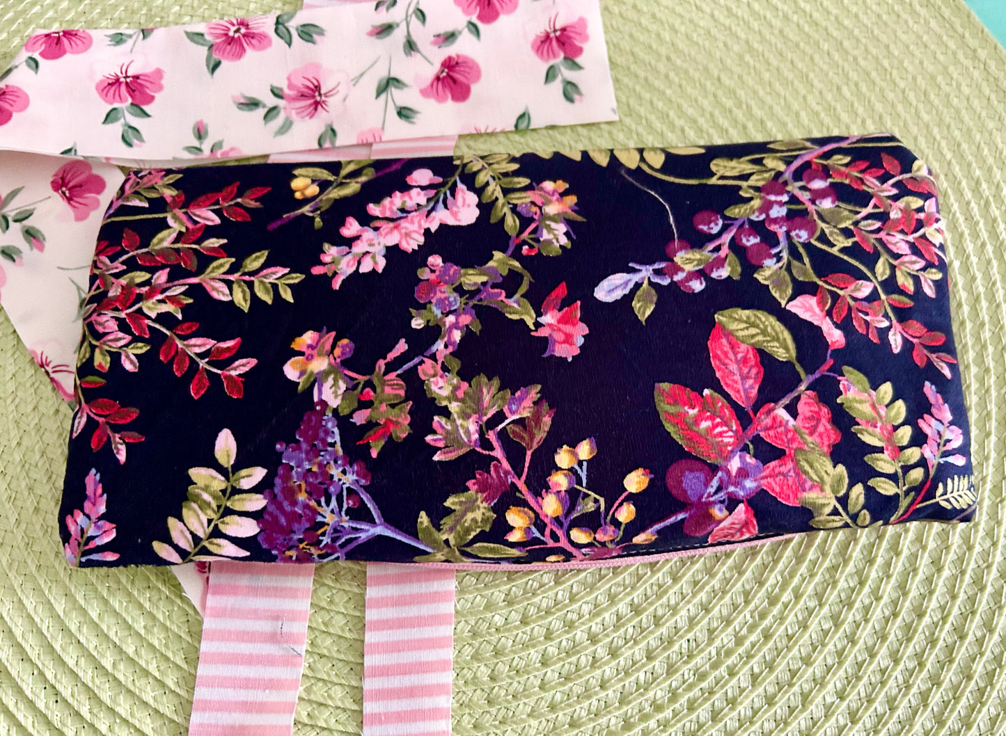Handmade Navy Blue Floral Wild Berries