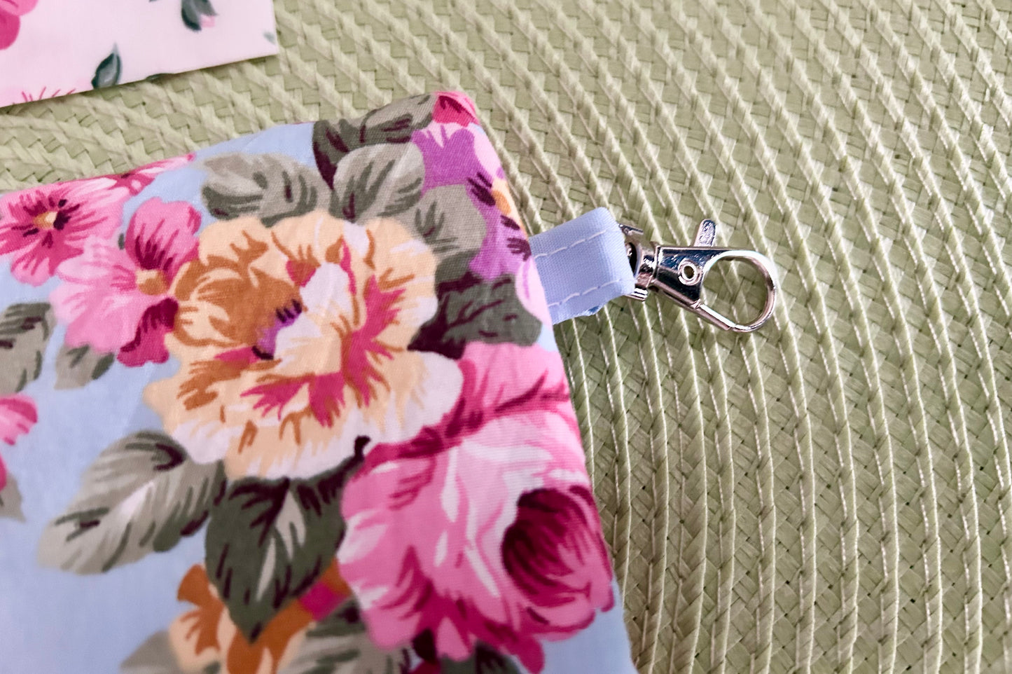Beautiful  Handmade Blue Floral Wallet