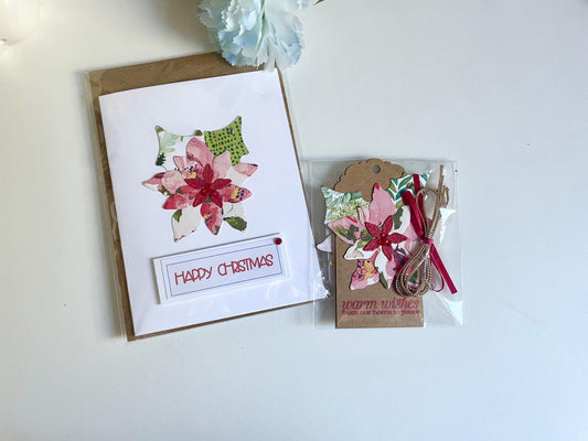 Beautiful Christmas Gift Card and Tag Bundle Gift for Friends, Family Gifts for Him or her. Handmade